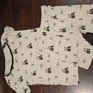 ​Kyte Baby Panda Print Pajama Set 3T Short Sleeve Bamboo Rayon
